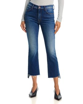 Mother Mother The Insider Ankle Step Fray High Rise Jeans in Cosmic Cowgirl