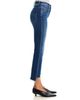Mother Mother The Insider Ankle Step Fray High Rise Jeans in Cosmic Cowgirl - 4
