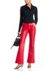 Mother Mother The Jinx Mid Rise Flared Jeans in Cherry Red - 2
