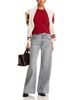 Mother Mother The Lemon Twist Sneak High Rise Wide Leg Jeans in Rocky Road - 2
