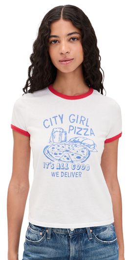 MOTHER MOTHER The Lil Goodie Ringer Tee City Girl Pizza