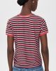 MOTHER MOTHER The Lil Goodie Ringer Tee Navy Silver Pink Stripe - 3