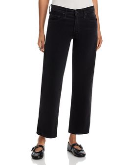 Mother Mother The Newbie Mid Rise Ankle Straight Jeans in Beluga