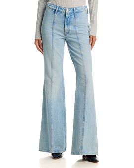 Mother Mother The Seamed Doozy Heel High Rise Flare Leg Jeans in Out Of This World