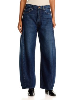 Mother Mother The Spoonful Nerdy High Rise Barrel Jeans in Fresh Squeezed