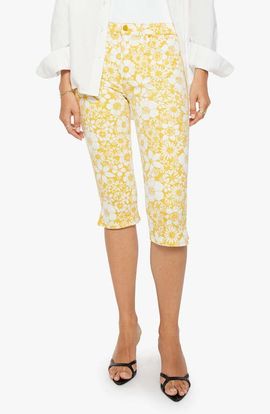 MOTHER MOTHER The Stunner Zip Bunny Snip Floral Capri Jeans