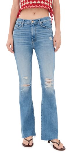 MOTHER MOTHER The Weekender Fray Flare Jeans Chaos Is Calling