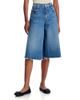 Mother Mother The Whole Lot Flutter Fray Denim Bermuda Shorts - 1