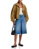 Mother Mother The Whole Lot Flutter Fray Denim Bermuda Shorts - 2