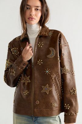 MOTHER MOTHER The Zip It Vegan Leather Jacket