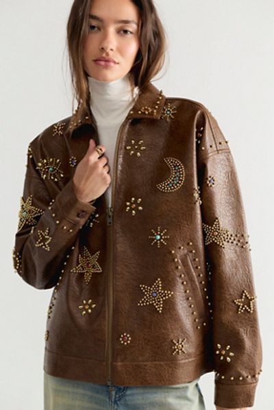 MOTHER MOTHER The Zip It Vegan Leather Jacket
