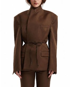 Mother Of All Mother of All Tight Waist Blazer with Leather Belt