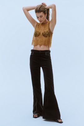 MOTHER T-Bone Tomcat Roller Skimp Mid-Rise Flared Jeans