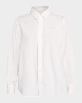 MOTHER The Bestie Cotton Button-Front Shirt