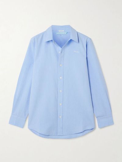 MOTHER The Bestie embroidered cotton shirt