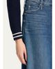 MOTHER The Circle Frayed Denim Midi Skirt - 5