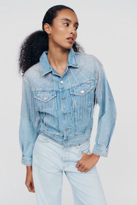 MOTHER The Fly Away 100% Cotton Denim Jacket