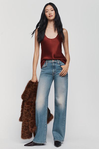 MOTHER The Lasso Sneak Mid Rise Barrel Jeans