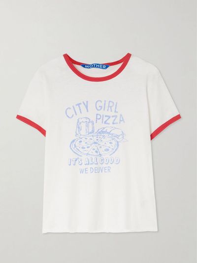 MOTHER The Lil Goodie printed cotton-blend jersey T-shirt