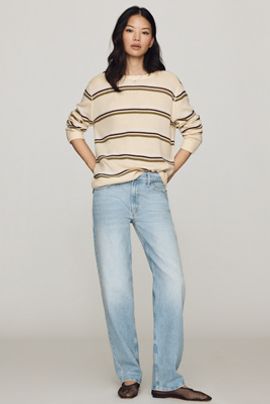 MOTHER The Newbie Skimp Mid-Rise Relaxed Straight Jeans