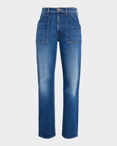 MOTHER The Patch Maven Sneak Wide-Leg Jeans