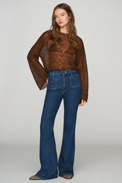 MOTHER The Patch Pocket Doozy Mid-Rise Flare Jeans