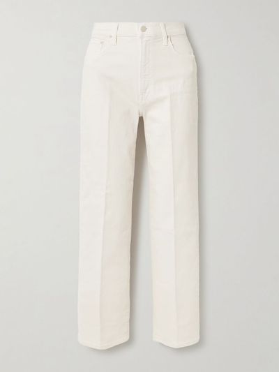 MOTHER The Rambler Zip Ankle cropped high-rise straight-leg jeans