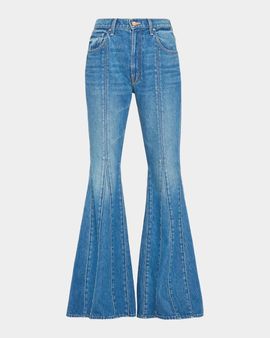MOTHER The Seamed Dollop Heel Flared Jeans