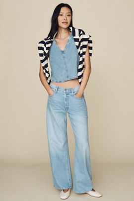 MOTHER Whip Skimp Mid-Rise Tapered Jeans