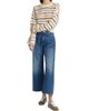 Mother Women's The Bell Sleeve Striped Cotton Sweater - 2