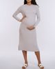 MOTHERHOOD MATERNITY MOTHERHOOD MATERNITY Crew Neck Rib Knit Long Sleeve Column Dress - 1