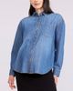 MOTHERHOOD MATERNITY MOTHERHOOD MATERNITY Long Sleeve Button-Up Denim Shirt - 1