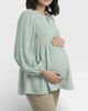 MOTHERHOOD MATERNITY MOTHERHOOD MATERNITY Long Sleeve Empire Waist Keyhole Woven Blouse - 1