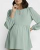 MOTHERHOOD MATERNITY MOTHERHOOD MATERNITY Long Sleeve Empire Waist Keyhole Woven Blouse - 3