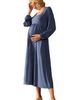 MOTHERHOOD MATERNITY MOTHERHOOD MATERNITY Long Sleeve Empire Waist Maxi Dress - 5