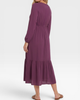 MOTHERHOOD MATERNITY MOTHERHOOD MATERNITY Long Sleeve Ruffle Midi Maternity Dress - 2