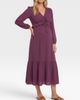 MOTHERHOOD MATERNITY MOTHERHOOD MATERNITY Long Sleeve Ruffle Midi Maternity Dress - 3