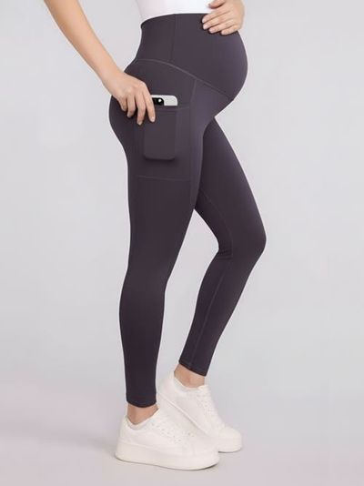 MOTHERHOOD MATERNITY MOTHERHOOD MATERNITY Over the Belly Side Pocket Active Maternity Leggings