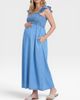 MOTHERHOOD MATERNITY MOTHERHOOD MATERNITY Sleeveless Ruffle Shoulder Smocked Maxi Dress - 3