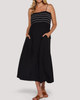 MOTHERHOOD MATERNITY MOTHERHOOD MATERNITY Smocked Maxi Dress With Removable Straps - 4