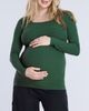 MOTHERHOOD MATERNITY MOTHERHOOD MATERNITY Square Neck Rib Knit Long Sleeve Tee - 1