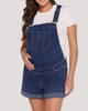 MOTHERHOOD MATERNITY MOTHERHOOD MATERNITY Stretch Waist Short Maternity Overalls - 4