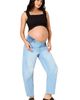 MOTHERHOOD MATERNITY MOTHERHOOD MATERNITY Under the Belly Barrel Leg Maternity Jeans - 1
