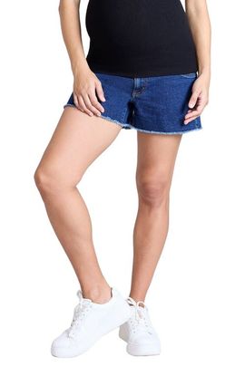MOTHERHOOD MATERNITY MOTHERHOOD MATERNITY Under the Belly Cut Off Denim Maternity Short