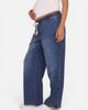 MOTHERHOOD MATERNITY MOTHERHOOD MATERNITY Under the Belly Tie Waist Denim Wide Leg Pant - 3