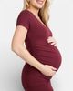 MOTHERHOOD MATERNITY MOTHERHOOD MATERNITY V-Neck Short Sleeve Side Ruched Bodycon Mini Dress - 4