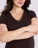 MOTHERHOOD MATERNITY MOTHERHOOD MATERNITY V-Neck Side-Ruched Maternity Short Sleeve Tee - 4