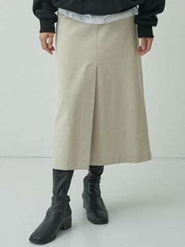 MOTT Autumn Cotton Basic Slit Skirt