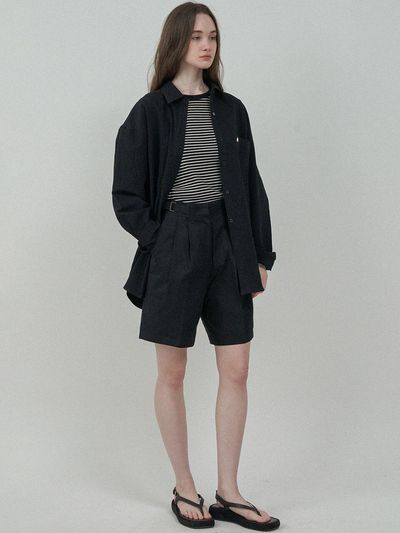 MOTT Cotton Buckle Shorts [Black]