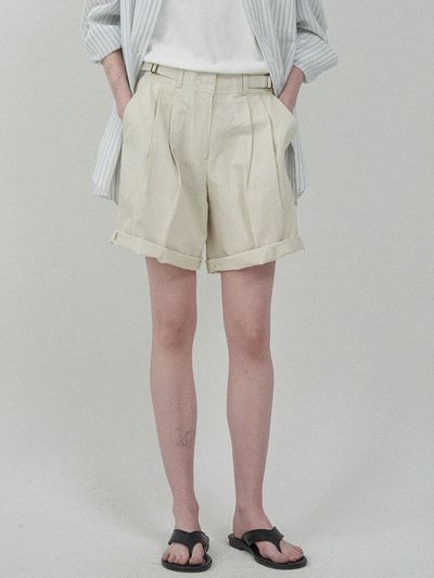 MOTT Cotton Buckle Shorts [Ivory]